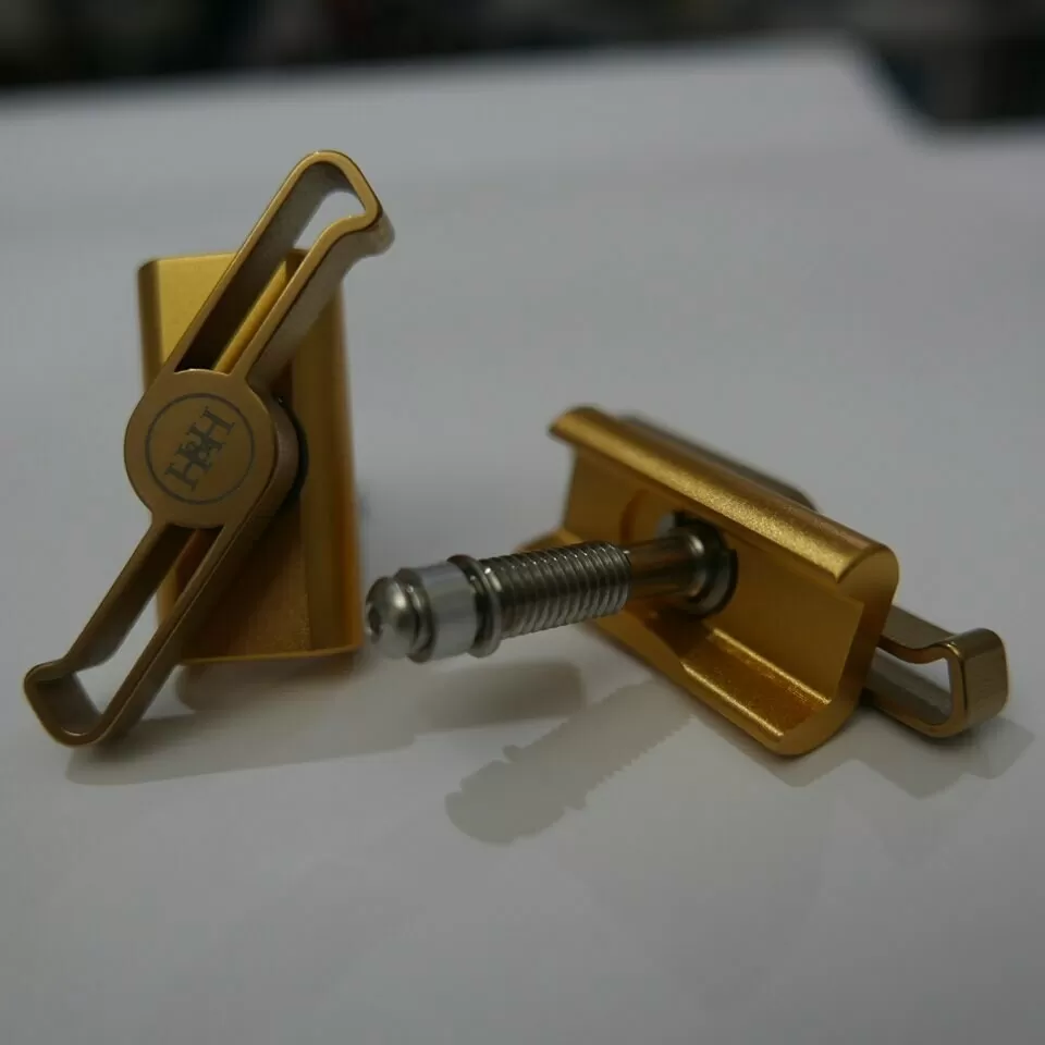 Bộ khóa bản lề H&H Aluminium cho xe đạp gấp Brompton màu Gold