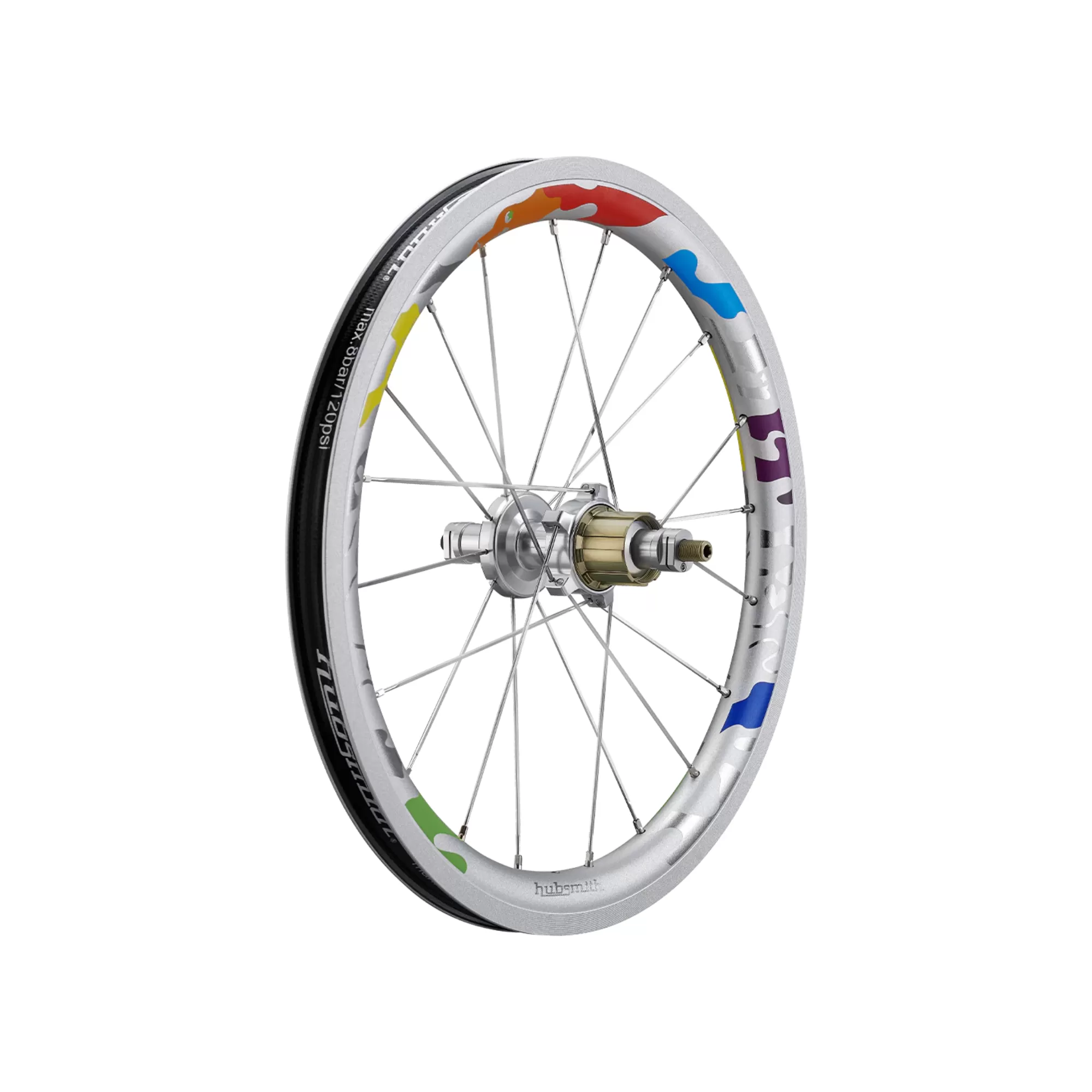 Bộ bánh xe Hubsmith Bumbee Silver A349 7 Speed (CE) Love Edition