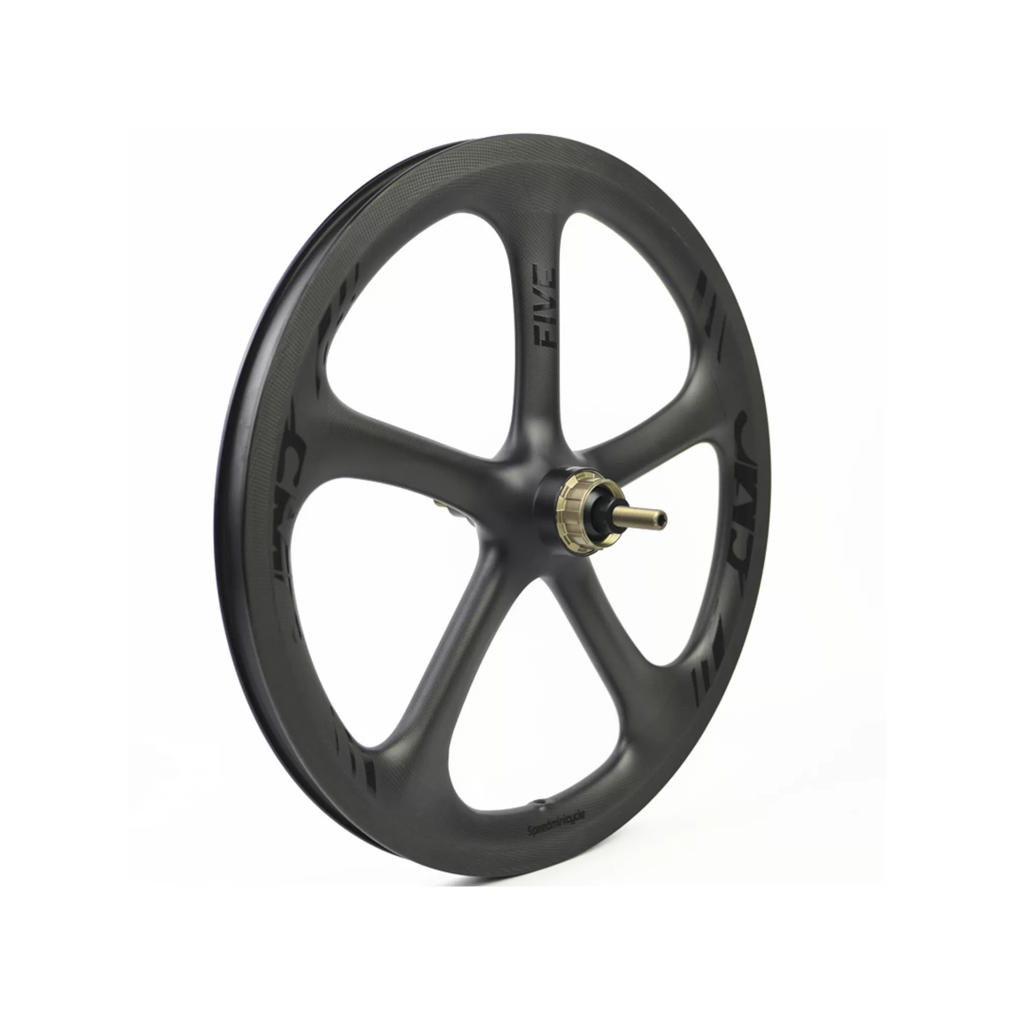 Bộ bánh xe carbon 5 chấu SMC FIVE-349-FW1 16" 349 dành cho xe đạp gấp Brompton 3/4 số và 7 số