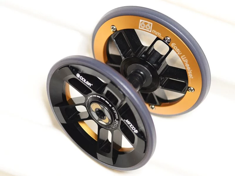 Bánh Xe Phụ Cho Brompton Colorplus Easy Wheel BRER02 Black/Sand Gold