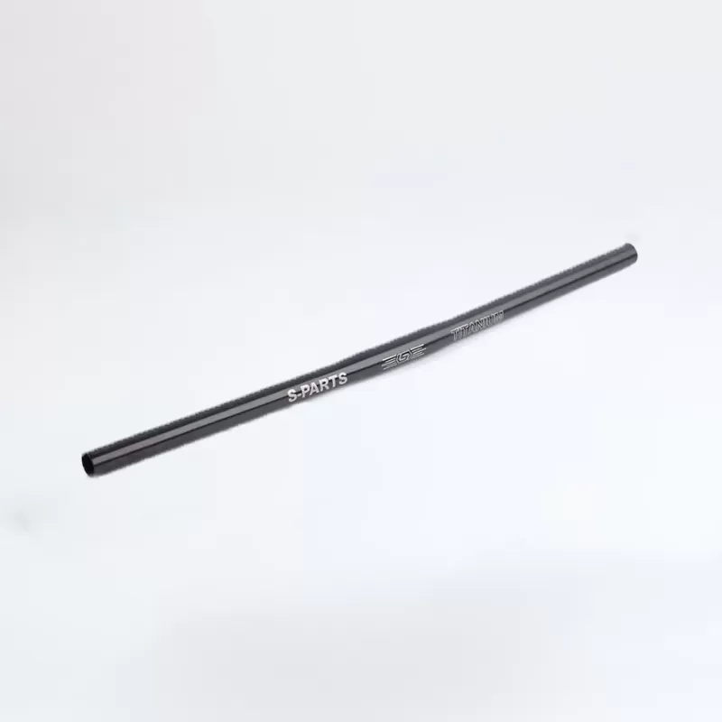 Tay lái titanium flat bar S-Parts - Màu Black